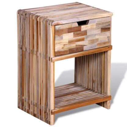 Nachttisch mit Schublade Altholz Teak - Image 5