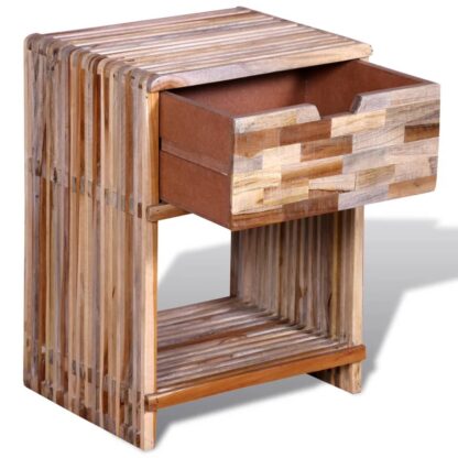 Nachttisch mit Schublade Altholz Teak - Image 6