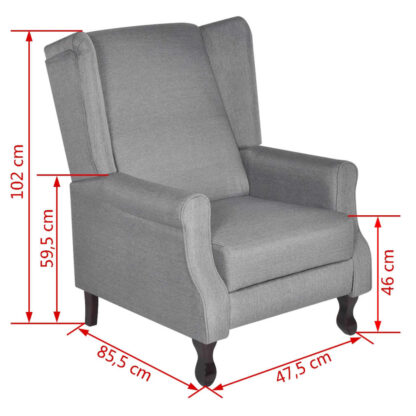 Sessel Grau Stoff - Image 7