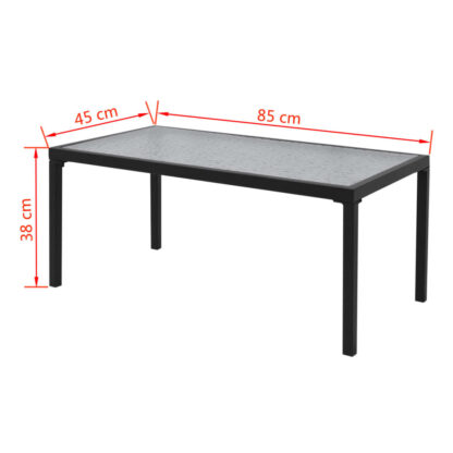 4-tlg. Garten-Lounge-Set Textilene Schwarz - Image 8