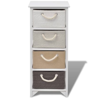 Beistellschrank mit 4 Körben Holz - Image 3