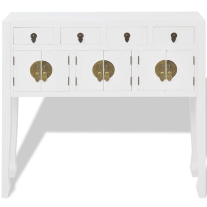 Sideboard Chinesischer Stil Massivholz Weiß - Image 3