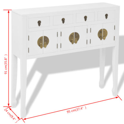 Sideboard Chinesischer Stil Massivholz Weiß - Image 8
