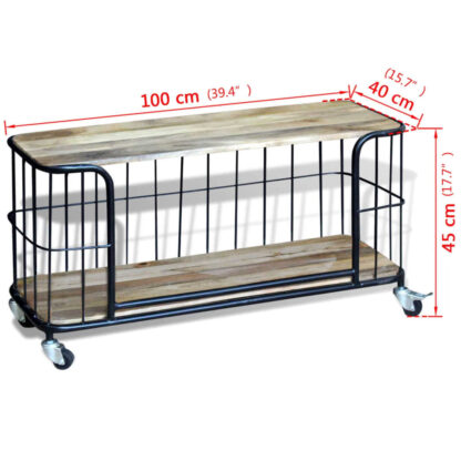 TV-Schrank Massivholz Mango 100x40x45 cm - Image 10