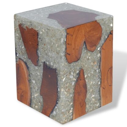 Hocker Teak Massivholz und Harz - Image 4