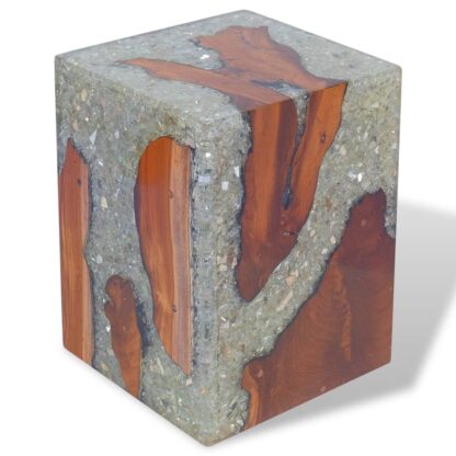 Hocker Teak Massivholz und Harz - Image 5