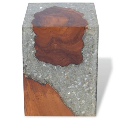 Hocker Teak Massivholz und Harz - Image 8