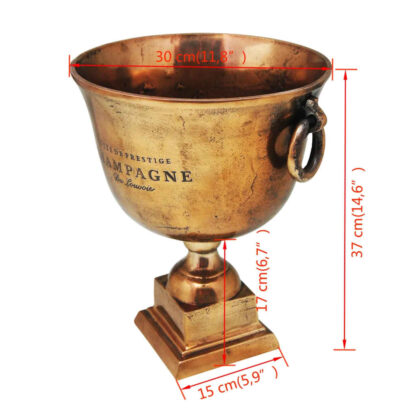 Champagner-Kühler Pokal Kupfer Braun - Image 6