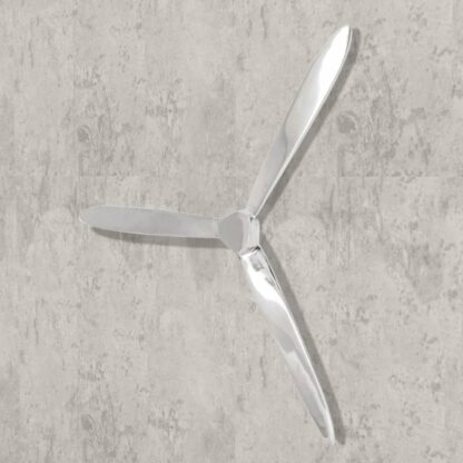 Wanddekoration Propeller Silbern 70cm Aluminium - Image 2