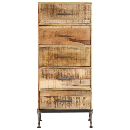 Kommode 45x35x106 cm Massivholz Mango - Image 2