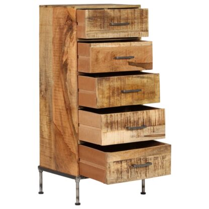 Kommode 45x35x106 cm Massivholz Mango - Image 4