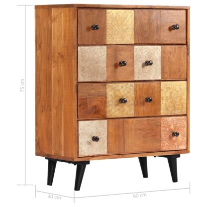 Kommode 60x30x75 cm Massivholz Akazie - Image 8