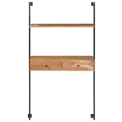 Wandschreibtisch 90x40x170 cm Massivholz Akazie - Image 2