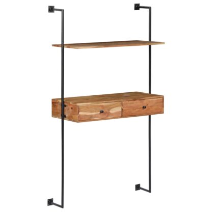 Wandschreibtisch 90x40x170 cm Massivholz Akazie - Image 10