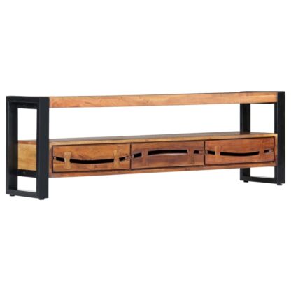 TV-Schrank 140×30×45 cm Massivholz Akazie - Image 11