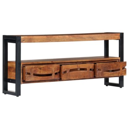 TV-Schrank 140×30×45 cm Massivholz Akazie - Image 3