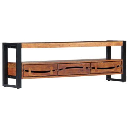TV-Schrank 140×30×45 cm Massivholz Akazie - Image 9