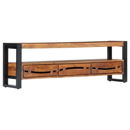 TV-Schrank 140×30×45 cm Massivholz Akazie - Image 10
