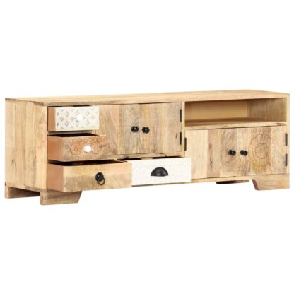 TV-Schrank 120×30×40 cm Massivholz Mango - Image 3