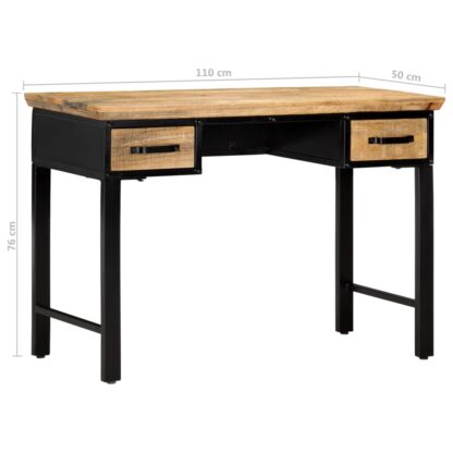 Schreibtisch 110 x 50 x 76 cm Mangoholz Massiv - Image 7