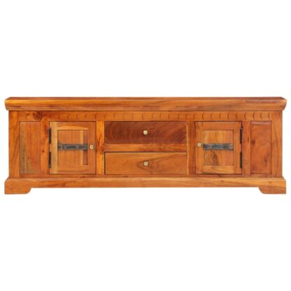 TV-Schrank 119×30×40 cm Massivholz Akazie - Image 2