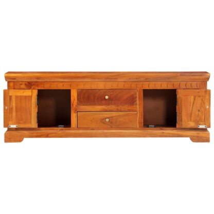 TV-Schrank 119×30×40 cm Massivholz Akazie - Image 3