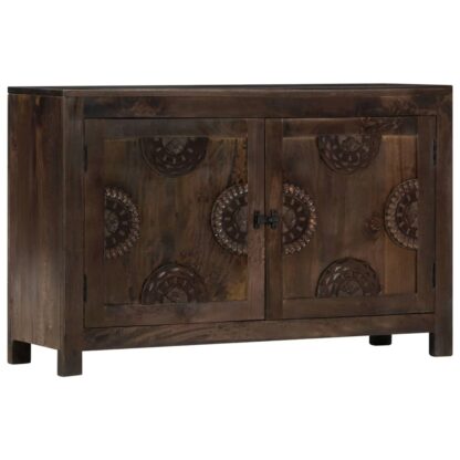 Sideboard mit Schnitzereien 110x35x70 cm Massivholz Mango - Image 10