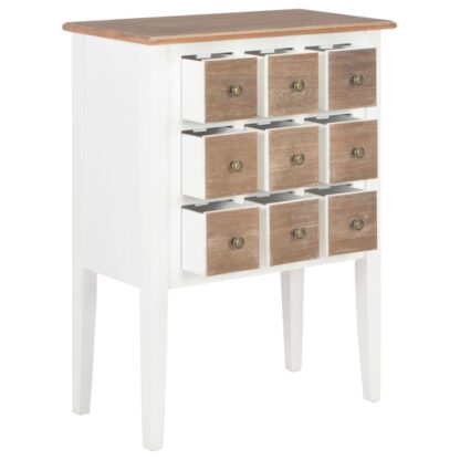 Sideboard Weiß 54x30x80 cm Massivholz - Image 2