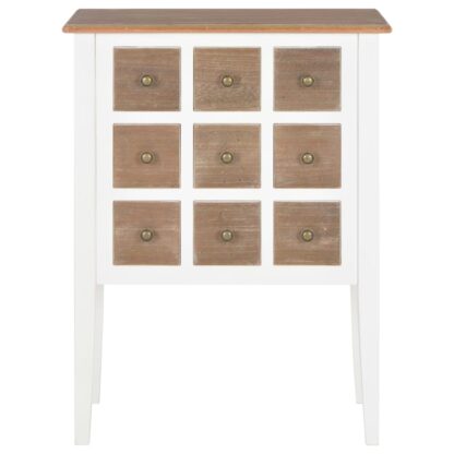 Sideboard Weiß 54x30x80 cm Massivholz - Image 3