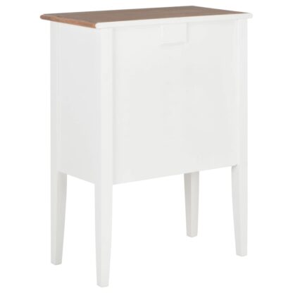 Sideboard Weiß 54x30x80 cm Massivholz - Image 4