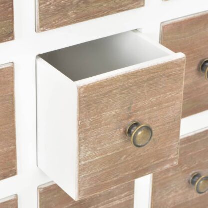 Sideboard Weiß 54x30x80 cm Massivholz - Image 7