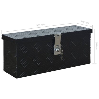 Aluminiumkiste 485 x 140 x 200 mm Schwarz - Image 8