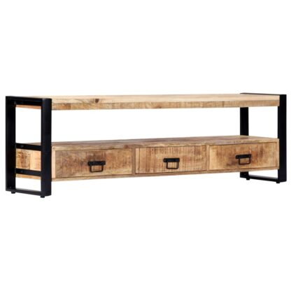 TV-Schrank 150 x 30 x 45 cm Massivholz Mango - Image 9