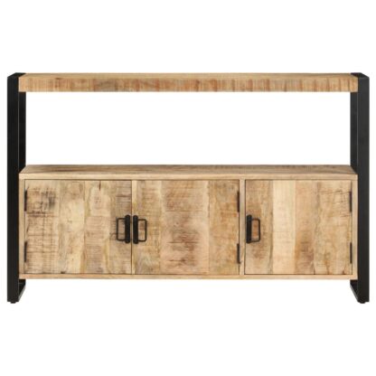 Beistellschrank 120 x 30 x 75 cm Massivholz Mango - Image 2