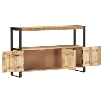 Beistellschrank 120 x 30 x 75 cm Massivholz Mango - Image 4