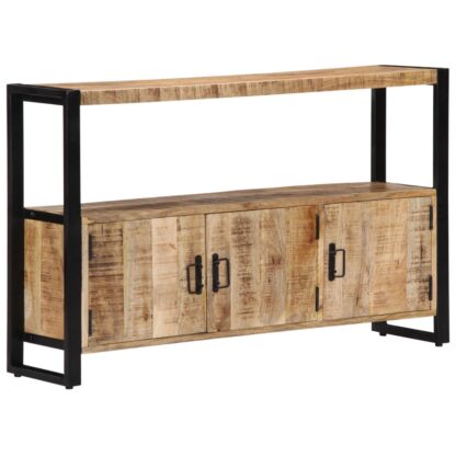 Beistellschrank 120 x 30 x 75 cm Massivholz Mango - Image 8