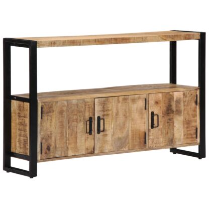 Beistellschrank 120 x 30 x 75 cm Massivholz Mango - Image 9
