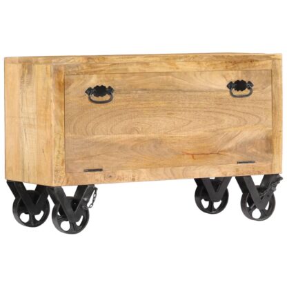 Schuhschrank 86 x 35 x 55 cm Massivholz Mango - Image 11