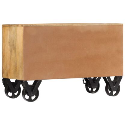 Schuhschrank 86 x 35 x 55 cm Massivholz Mango - Image 3
