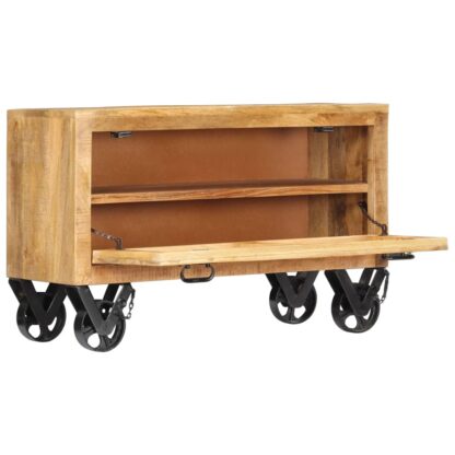 Schuhschrank 86 x 35 x 55 cm Massivholz Mango - Image 4