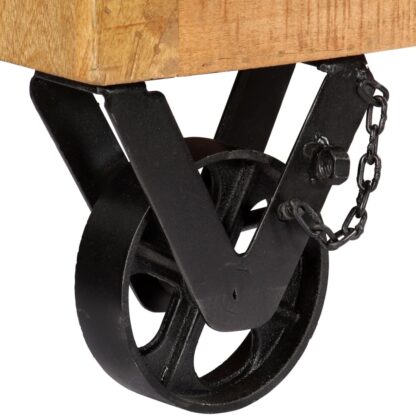 Schuhschrank 86 x 35 x 55 cm Massivholz Mango - Image 6