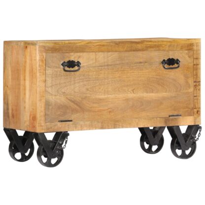 Schuhschrank 86 x 35 x 55 cm Massivholz Mango - Image 10