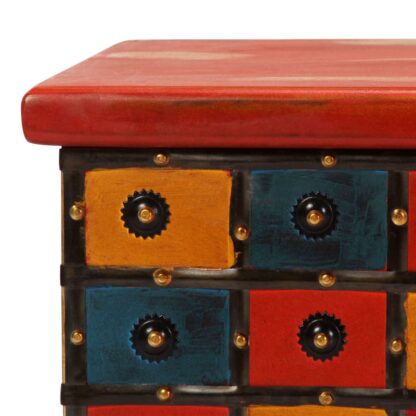 Aufbewahrungstruhe Rot 110 x 40 x 40 cm Massivholz Akazie - Image 7