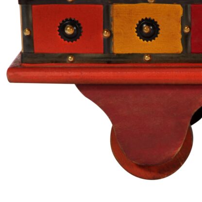 Aufbewahrungstruhe Rot 110 x 40 x 40 cm Massivholz Akazie - Image 8