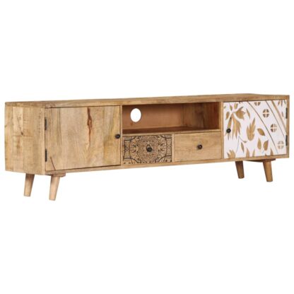 TV-Schrank 140 x 30 x 40 cm Massivholz Mango - Image 11