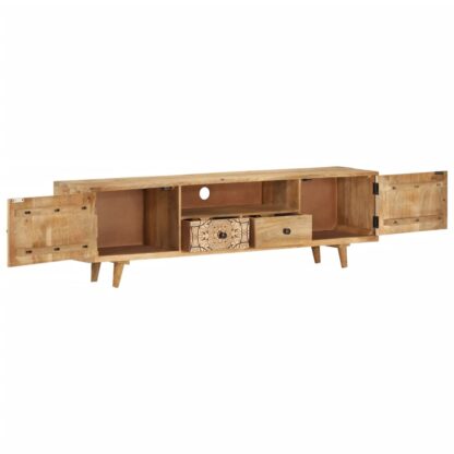 TV-Schrank 140 x 30 x 40 cm Massivholz Mango - Image 3
