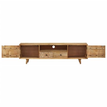 TV-Schrank 140 x 30 x 40 cm Massivholz Mango - Image 4