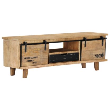 TV-Schrank 120 x 30 x 40 cm Massivholz Mango