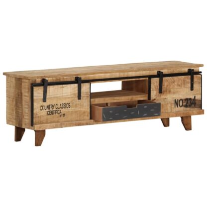 TV-Schrank 120 x 30 x 40 cm Massivholz Mango - Image 3