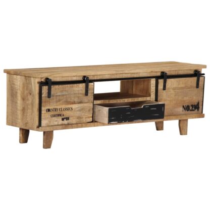 TV-Schrank 120 x 30 x 40 cm Massivholz Mango - Image 4